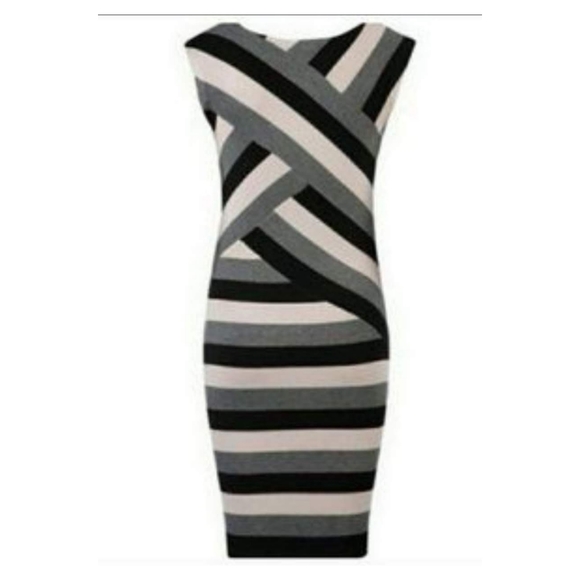 Ted Baker Caligo Striped Knit Bodycon Dress - Picture 4 of 7